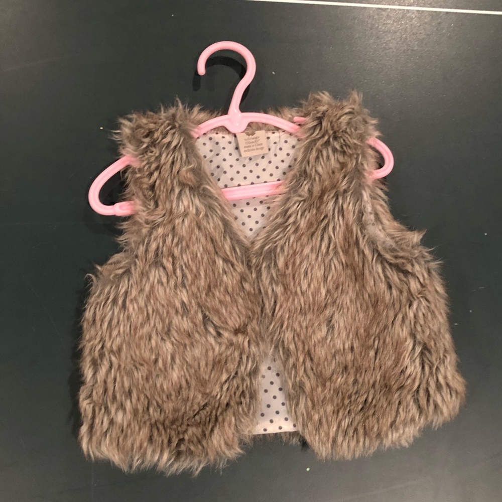 Little girls fur vest